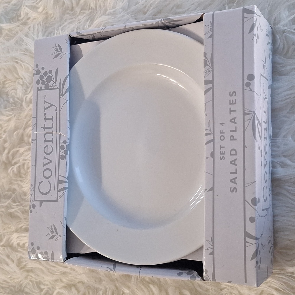 Coventry White salad plates set of 4